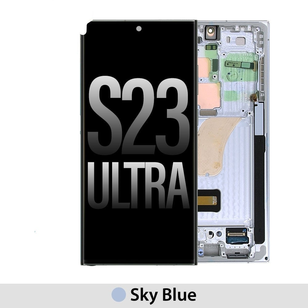 Yellow-Samsung Galaxy S23 Ultra 5G S918B OLED Screen Replacement-Sky Blue Yellow-Samsung Galaxy S23 Ultra 5G S918B OLED Screen Replacement-Sky Blue